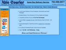 Tablet Screenshot of able-courier.com